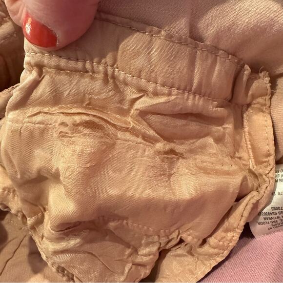 Anthropologie Elevenses Romantic Pink Beachy Linen Blend Paperbag Pants Size XS - Picture 8 of 8